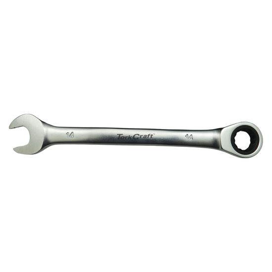 TORK CRAFT Combination Ratchet Wrench 14mm Fixed Head Spanner