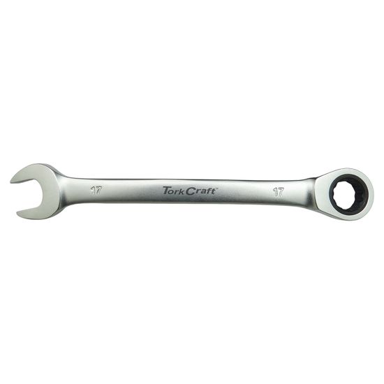 TORK CRAFT Combination Ratchet Wrench 17mm Fixed Head Spanner