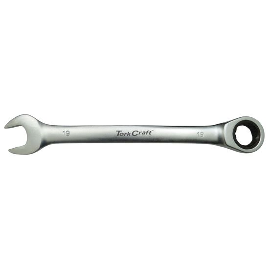 TORK CRAFT Combination Ratchet Wrench 19mm Fixed Head Spanner