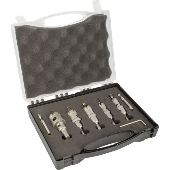 TORK CRAFT Hole Saw Set Tct 5pc 16,20,22,25.32mm For Metal C/w Carry Case