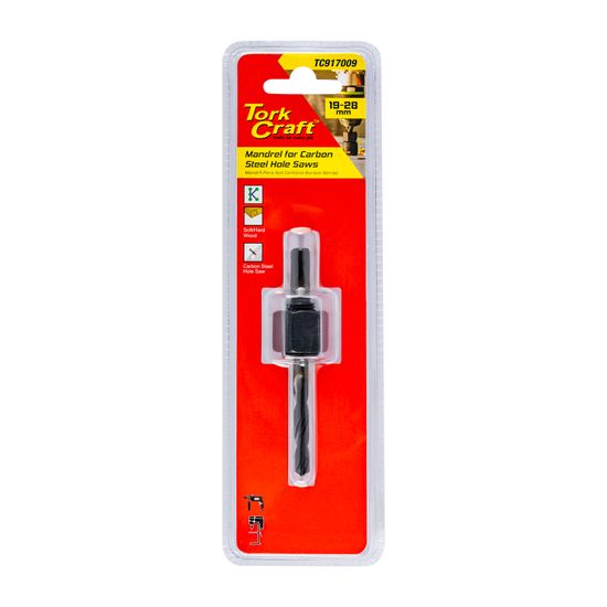 TORK CRAFT Mandrel For Carbon Steel Hole Saws19 - 28mm