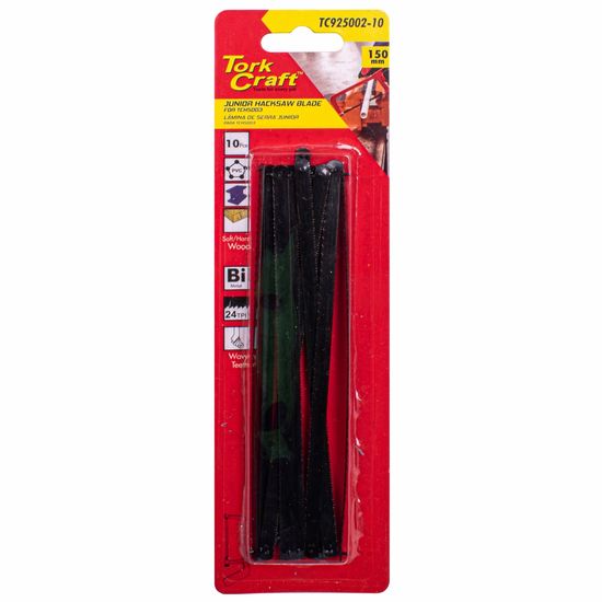TORK CRAFT Junior Hacksaw Blade 10pc 150mm 24tpi For Tchs003