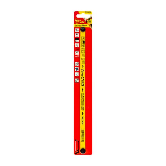 TORK CRAFT 2pc Hacksaw Blade Bi-metal 24tx300 Hanging Card