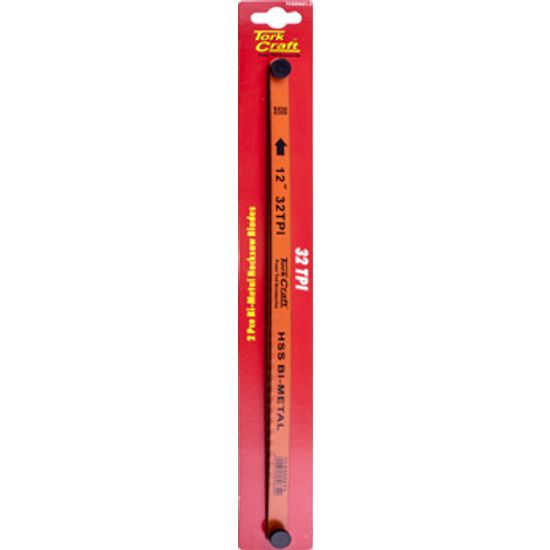 TORK CRAFT 2pc Hacksaw Blade Bi-metal 32tx300 Hanging Card