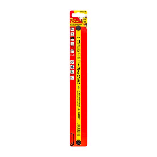 TORK CRAFT 2pc Hacksaw Blade Bi-metal 32tx300 Hanging Card