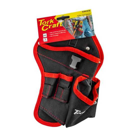 TORK CRAFT Tool, Drill & Screw Pouch 4 Pocket With Belt Loop Nylon