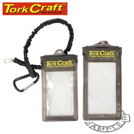 TORK CRAFT Twin Phone Protection Pouch Kit 2 X Pouch 1 X Lanyard Pvc Waterproof