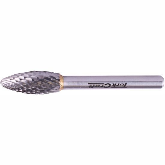 TORK CRAFT Rotary Burr Tungsten 10x25x6mm Round Point