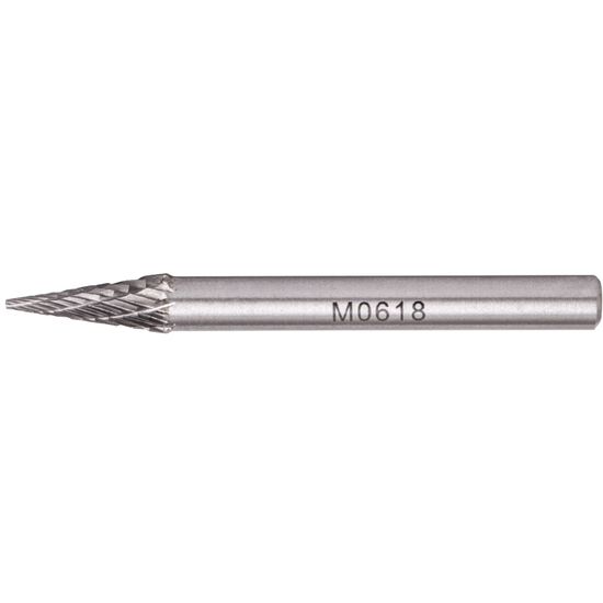 TORK CRAFT Rotary Burr Tungsten 6x18x6mm Conical Straight
