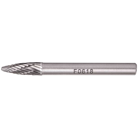 TORK CRAFT Rotary Burr Tungsten 6x18x6mm Round Point