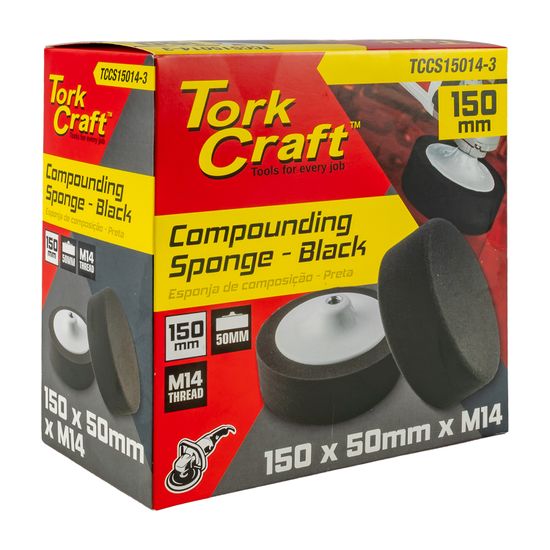 TORK CRAFT Compounding Sponge 150mm X M14 Black