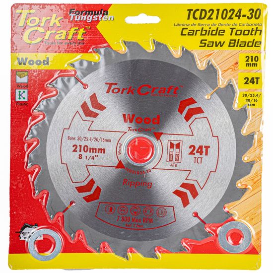 TORK CRAFT Blade Tct 210 X 24t 30-1-20-16 General Purpose Rip