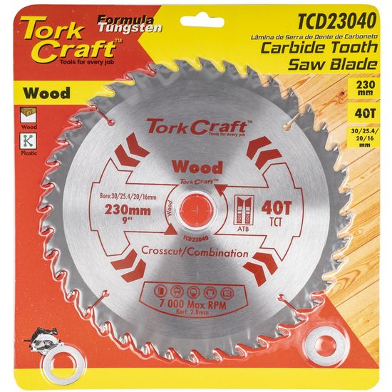 TORK CRAFT Blade Tct 230 X 40t30/1/20/16 General Purpose Combination