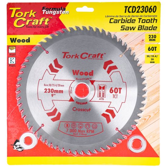 TORK CRAFT Blade Tct 230 X 60t 30/1/20 General Purpose Cross Cut