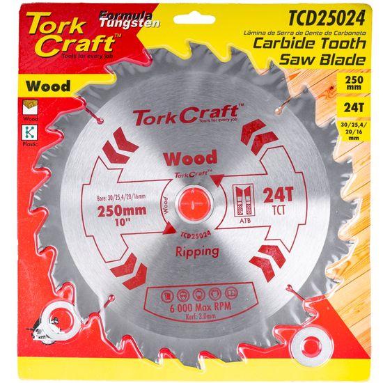TORK CRAFT Blade Tct 250 X 24t 30-16 General Purpose Rip
