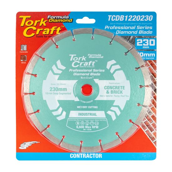 TORK CRAFT Diamond Blade 230mm Segmented Hot Pressed