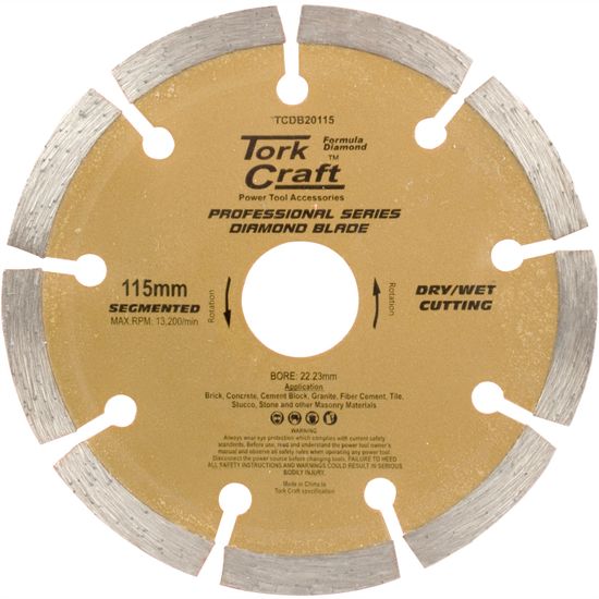 TORK CRAFT Diamond Blade 115mm Segmented Profesional