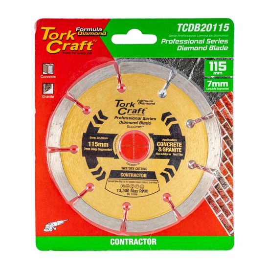 TORK CRAFT Diamond Blade 115mm Segmented Profesional