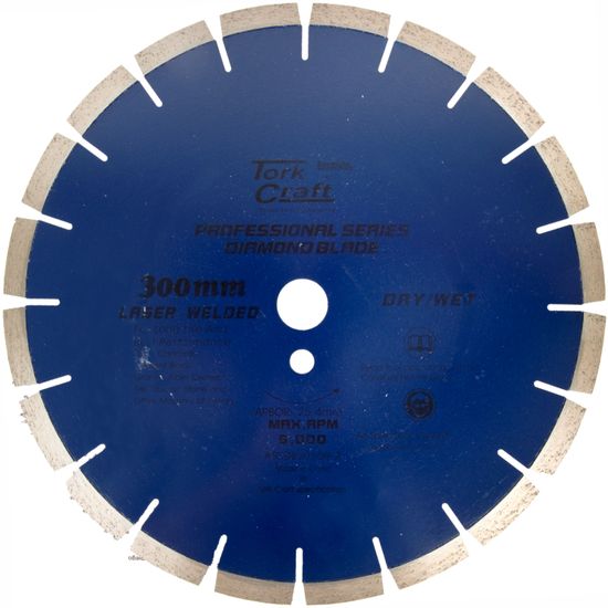 TORK CRAFT Dia. Blade 300x12x25.4mm Gen. Purp. Laser Welded Segmented