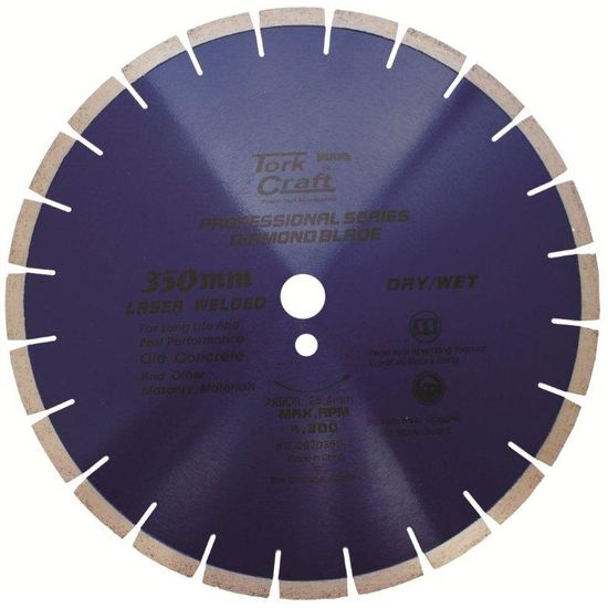 TORK CRAFT Diamond Blade 350x25.4mm Concrete Laser Welded Segmented