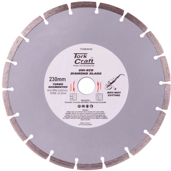 TORK CRAFT Diamond Blade Segm 230mm Reinforced Concrete