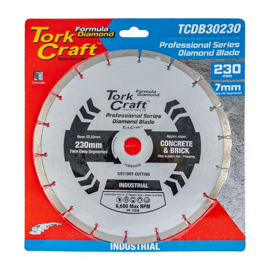 TORK CRAFT Diamond Blade Segm 230mm Reinforced Concrete