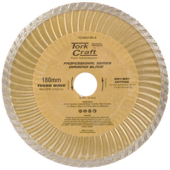 TORK CRAFT Diamond Blade 180x22.22mm Turbo Wave