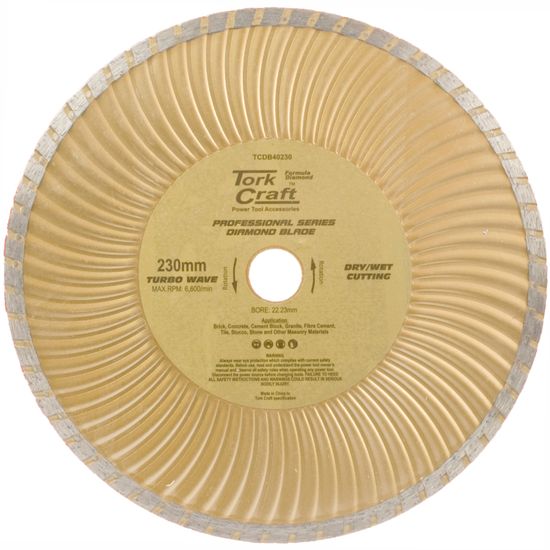 TORK CRAFT Diamond Blade 230mm Turbo Wave Profesional