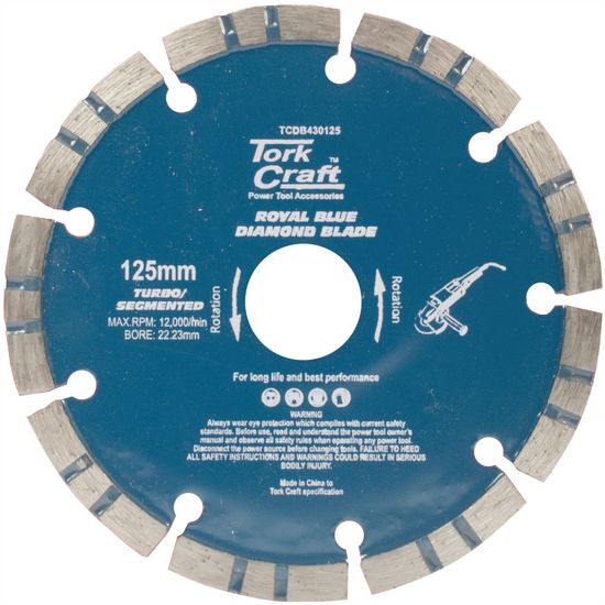 TORK CRAFT Diamond Blade 125 X 22.22mm Turbo/segm.laser