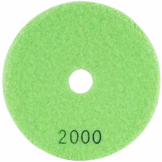 TORK CRAFT 100mm Diamond Wet Polishing Pad 2000 Grit Lime Green