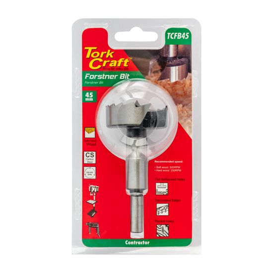 TORK CRAFT Forstner Bit 45mm Blister