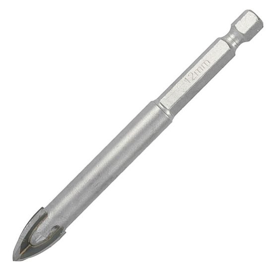 TORK CRAFT Glass & Tile Drill 12mm 4 Flute With Hex Shank