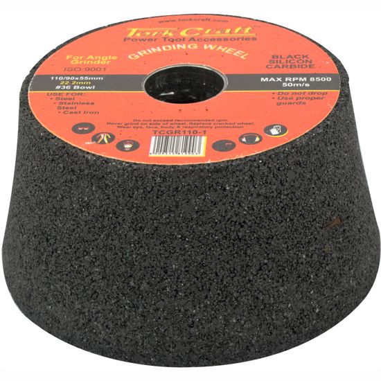TORK CRAFT Grinding Wheel 110x58 M22 Bore - Bowl#36 - Angle Grinder