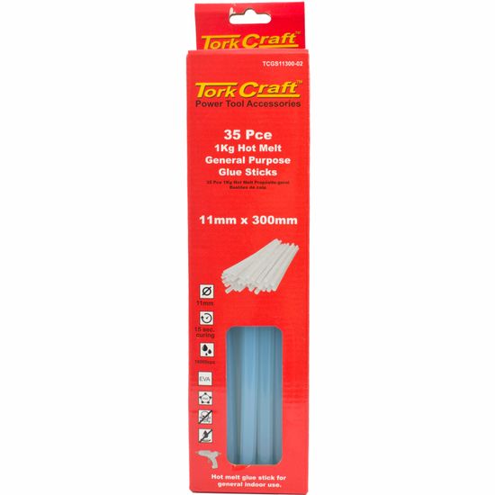 TORK CRAFT Glue Stick 11 X 300mm 35pc 1kg Hot Melt Gen. Purpose Eva 18000cps