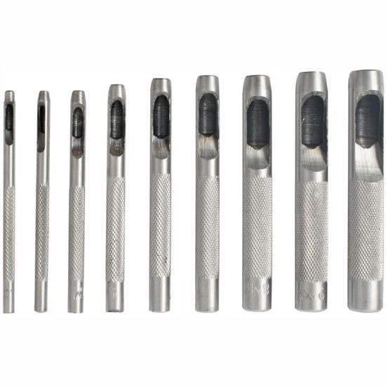 TORK CRAFT Hollow Punch Set 9pc 2.5-10mm Carb. Steel