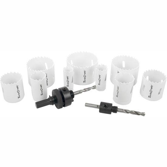 TORK CRAFT Holesaw Set 13pc In Case Bi-metal