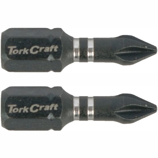 TORK CRAFT Impact Phil.1 X 25mm Ins.bit 2/card Ph1