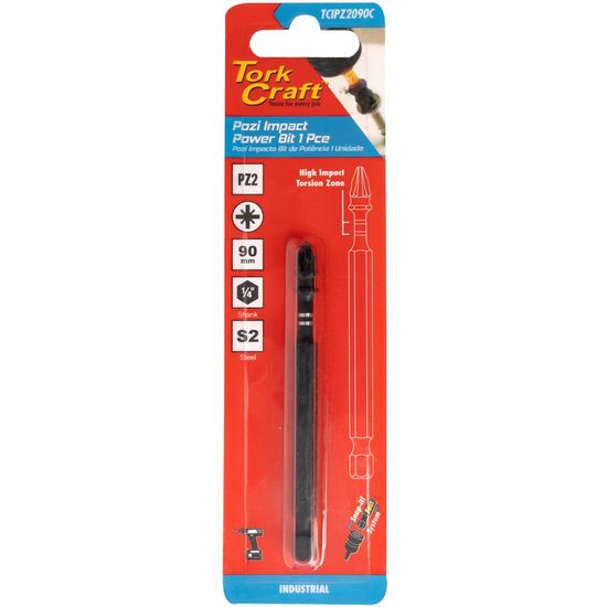 TORK CRAFT Impact Pz2 X 90mm Power Bit 1pc Carded