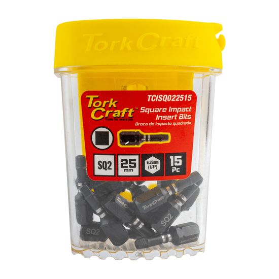 TORK CRAFT Impact Square Sq No.2 X 25mm 15pc Tic Tac Case