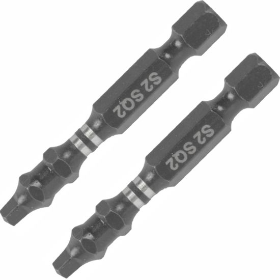 TORK CRAFT Impact Square Sq No.2 X 50mm Pwr Bit 2/card Sq2