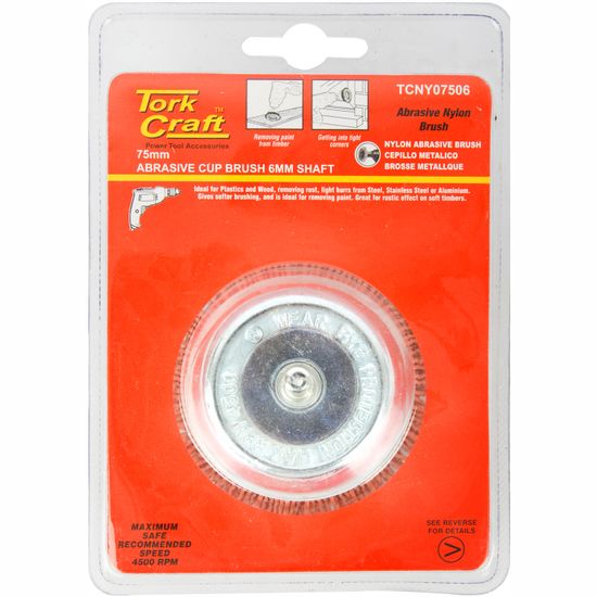 TORK CRAFT Nylon Cup Brush 75 X 6mm Tcw