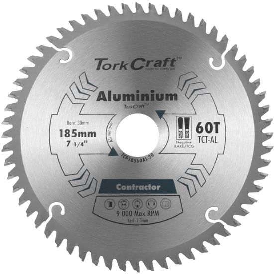 TORK CRAFT Blade Contractor Alum 185 X 60t 30 Circular Saw Tct
