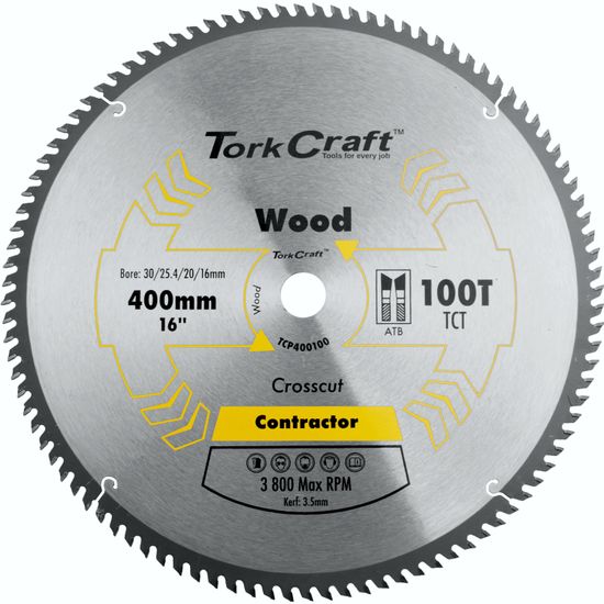 TORK CRAFT Blade Contractor 400 X 100t 30/1 Circular Saw Tct