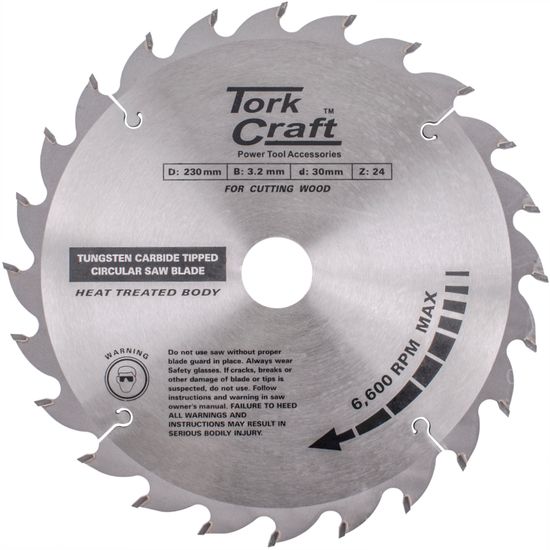 TORK CRAFT Blade Tct 230 X 24t 30/1/20 Atb Positive Profesional Industrial
