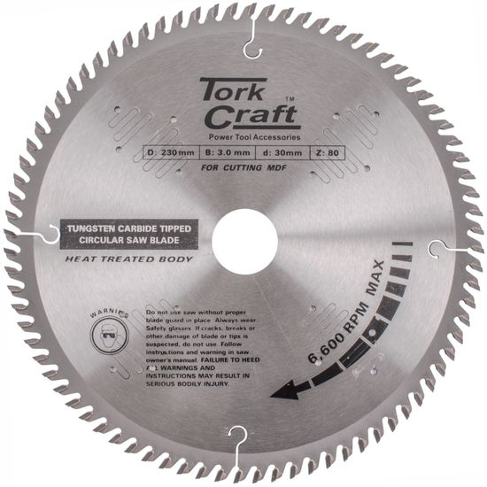 TORK CRAFT Blade Tct 230 X 80t 30/1/16 Tcg Positive Profesional Industrial