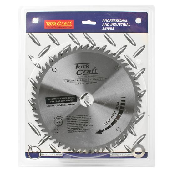 TORK CRAFT Blade Tct 235 X 60t 30/25/16 Atb Positive Profesional Industrial
