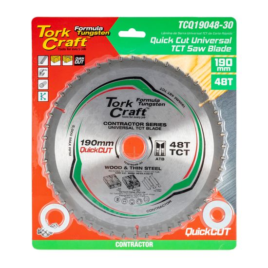 TORK CRAFT Universal Quick Cut Tct Blade 190x48t 30-20-16