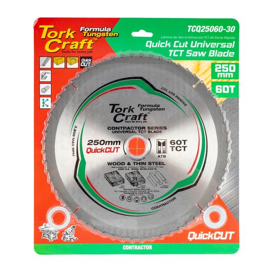 TORK CRAFT Universal Quick Cut Tct Blade 250x60t 30-20-16