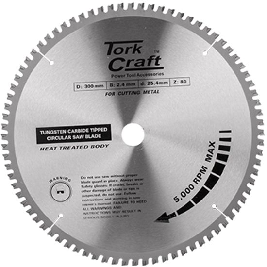 TORK CRAFT Tct Blade Steel Cutting. 300 X 80t 25.4 Bore