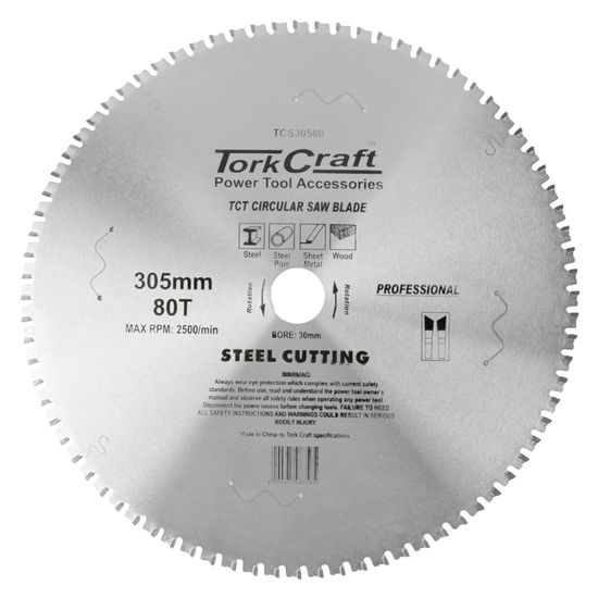 TORK CRAFT Tct Blade Steel Cutting 305x80t 30mm